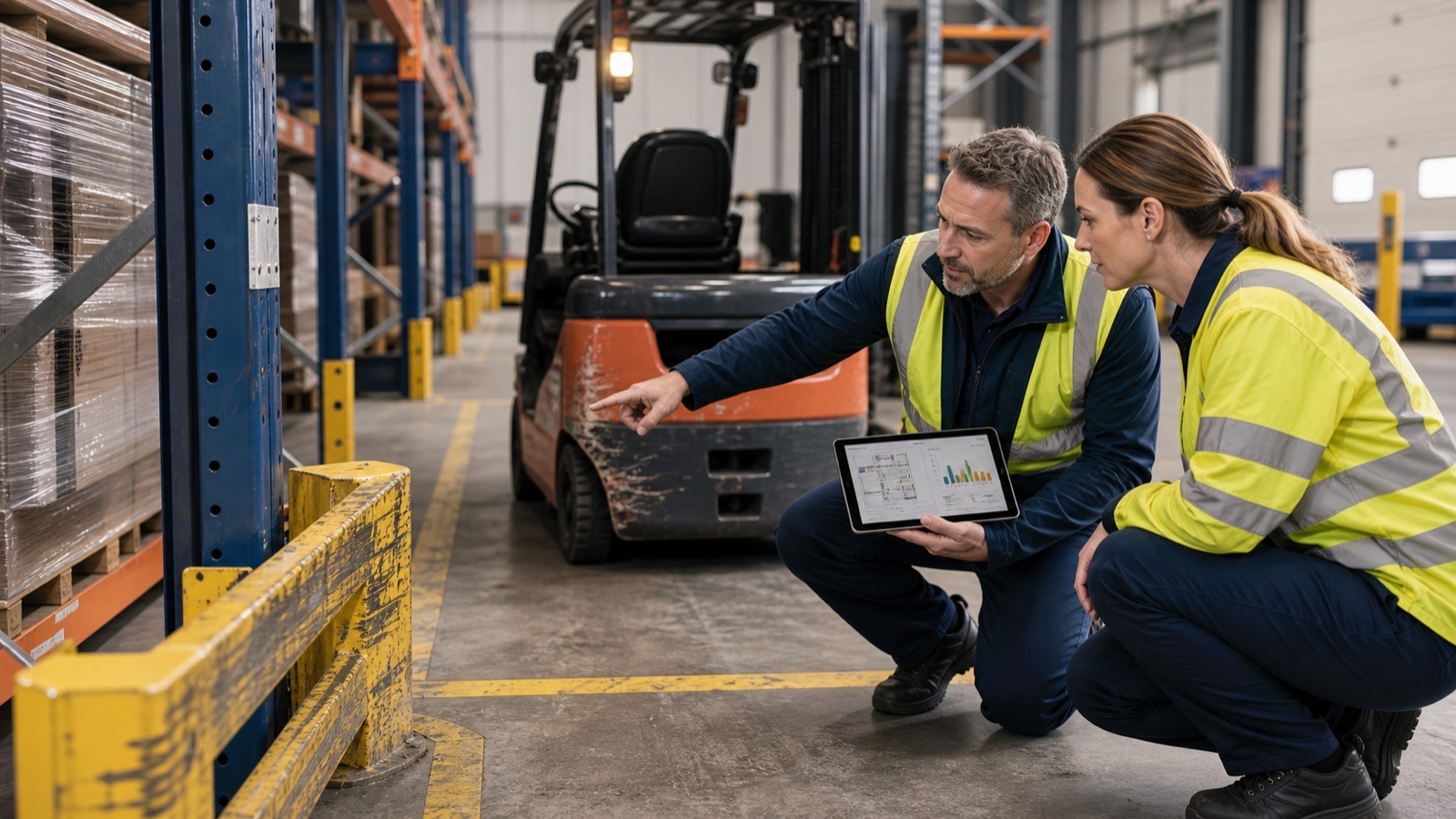 Forklift support insight for damage control