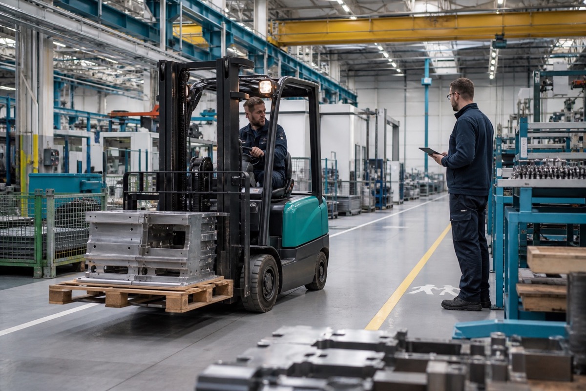 Forklift support insight for replacement