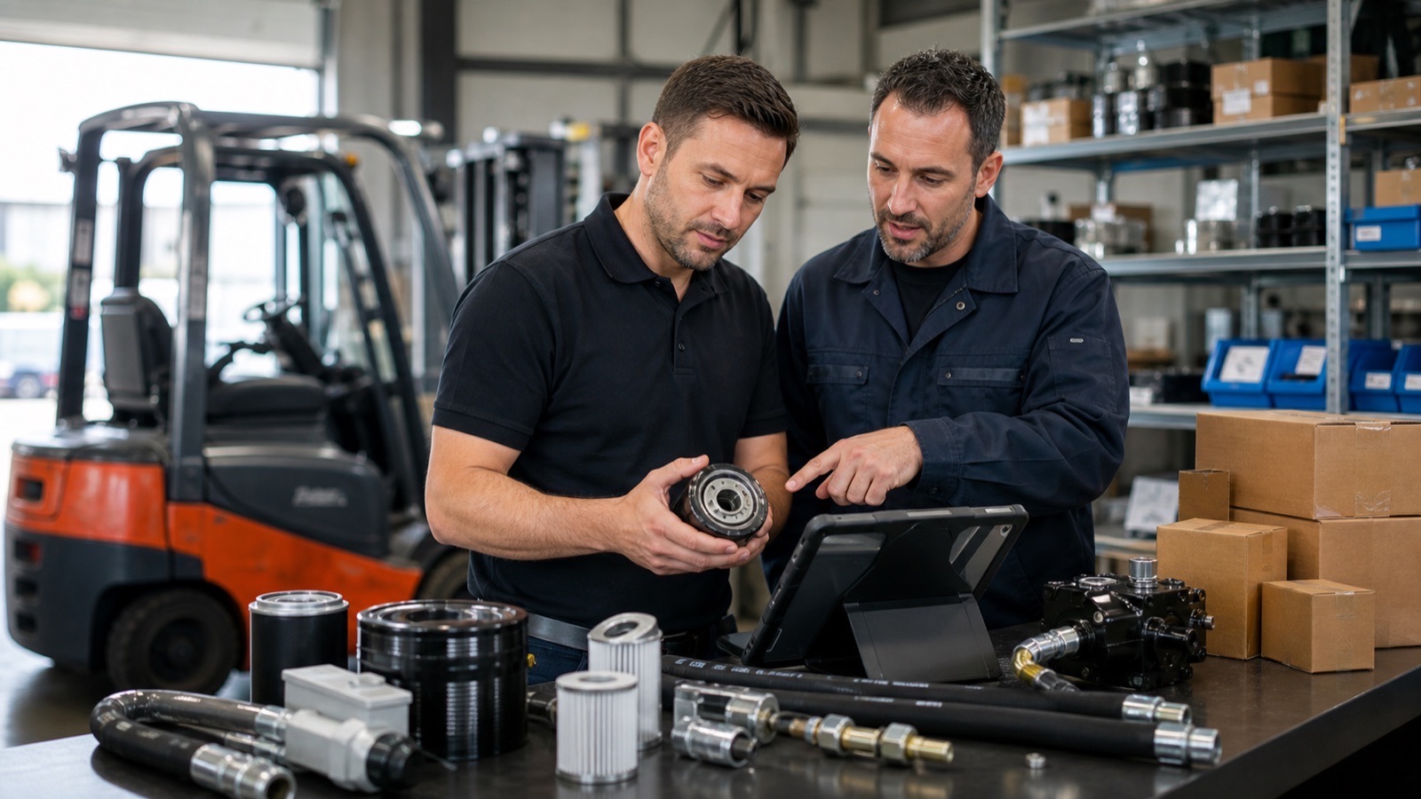 Forklift support insight for parts and spares
