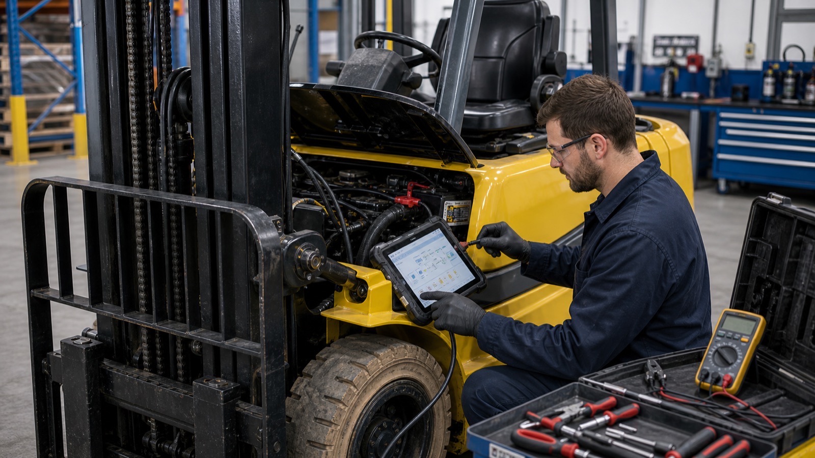 Forklift support insight for diagnostics