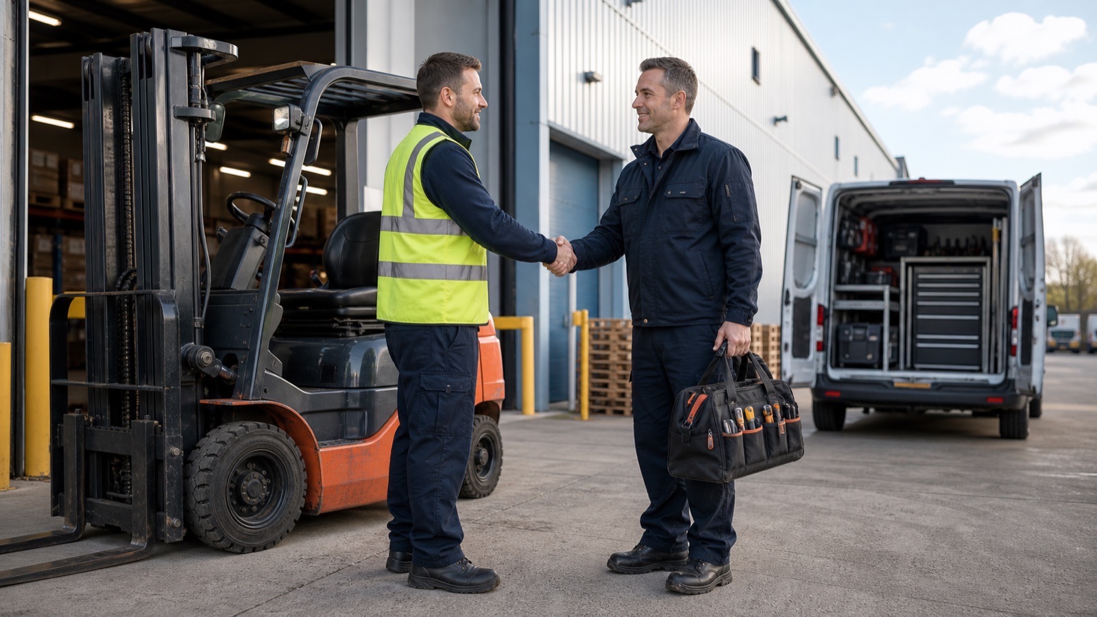 Forklift support insight for local service