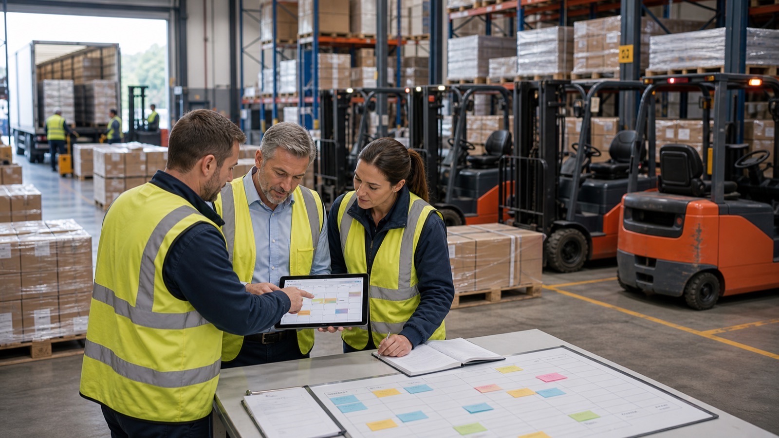 Forklift support insight for peak planning
