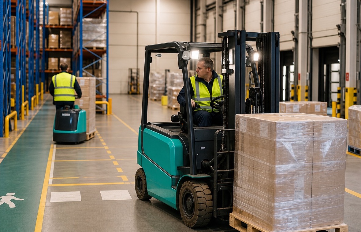 Forklift support insight for productivity