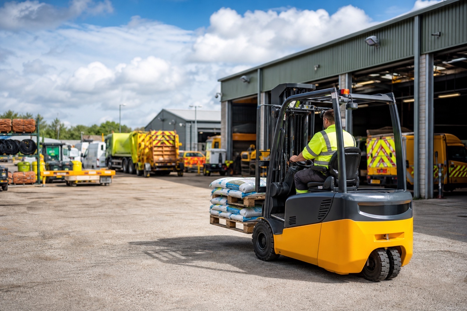 Forklift support for local authority depots and public service facilities