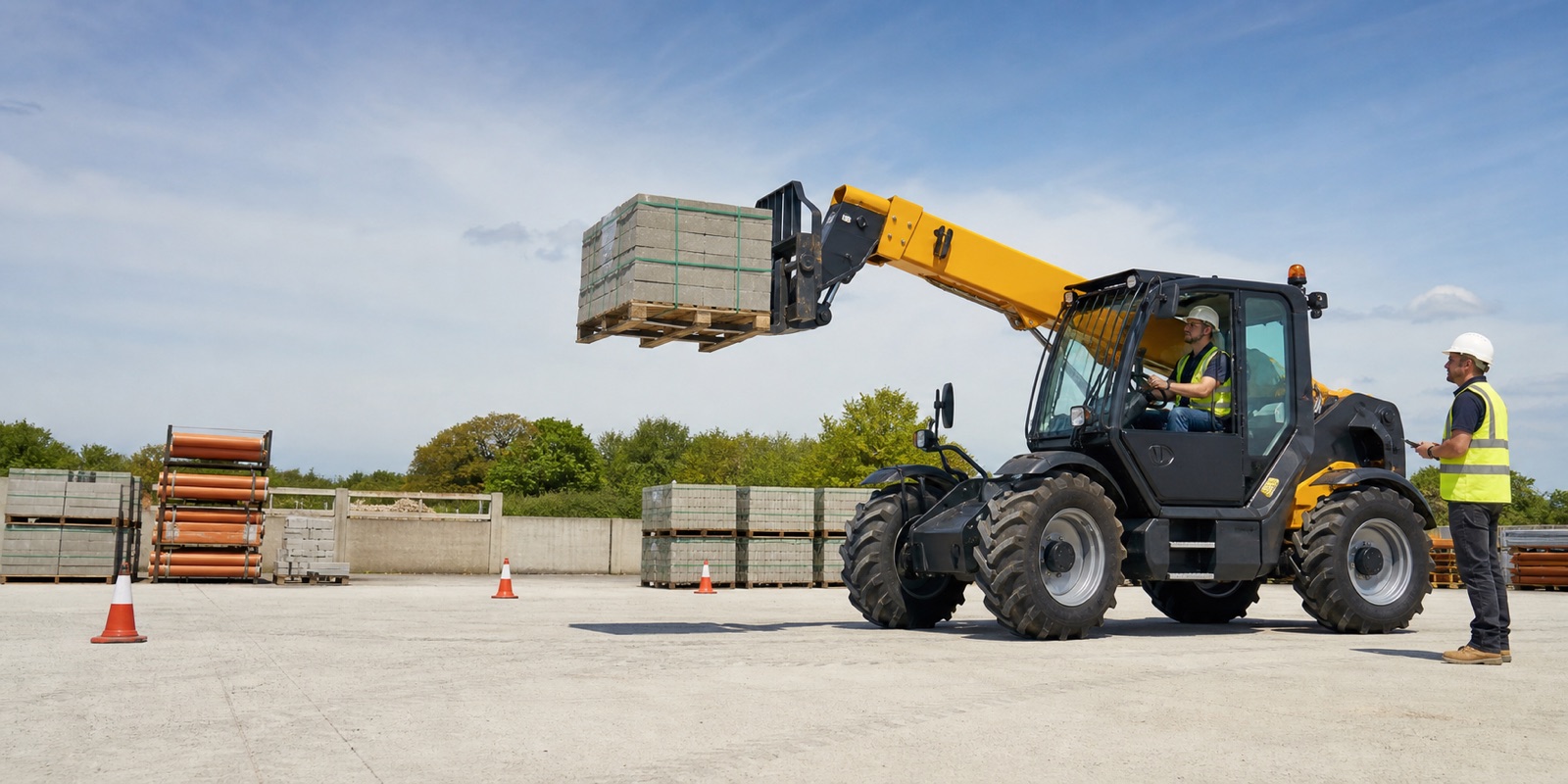Telehandler training equipment